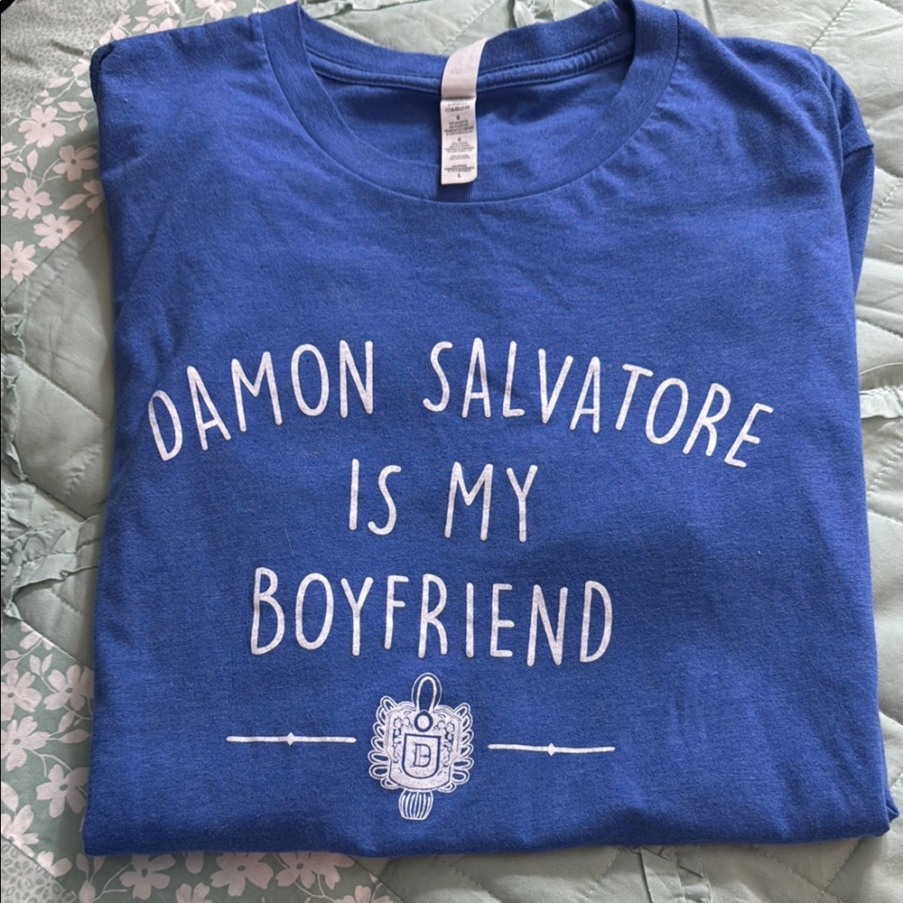 Vampire Diaries T-Shirt (Damon Salvatore is my Boyfriend) Canvas Brand